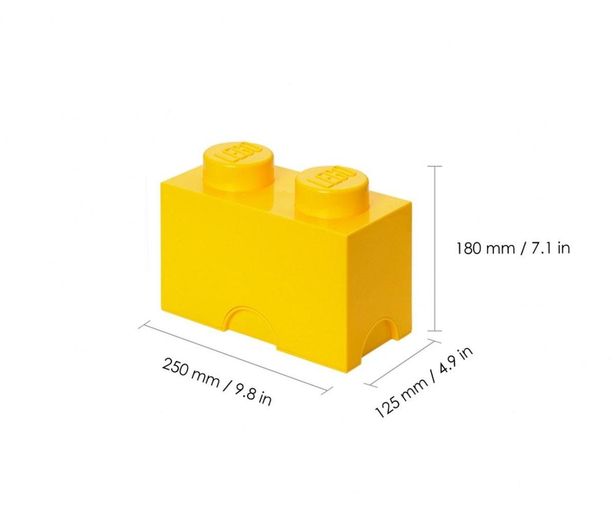 Lego, pojemnik klocek Brick 2 - Żółty (40021732)